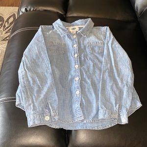 Jean button-shirt for girls